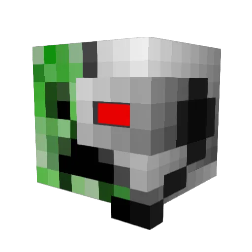 ecvretjv Minecraft avatar head, 3D render