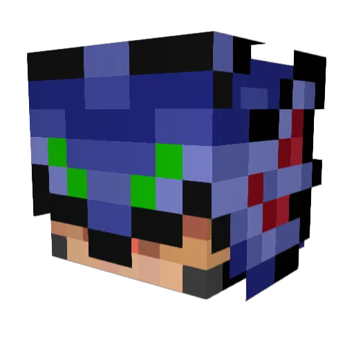 ecybopooch Minecraft avatar head, 3D render
