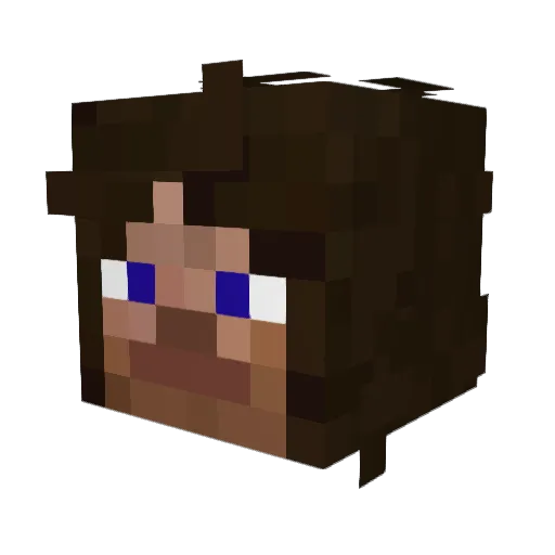 ed1h Minecraft avatar head, 3D render
