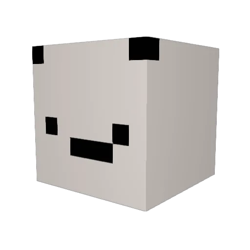 edaam Minecraft avatar head, 3D render