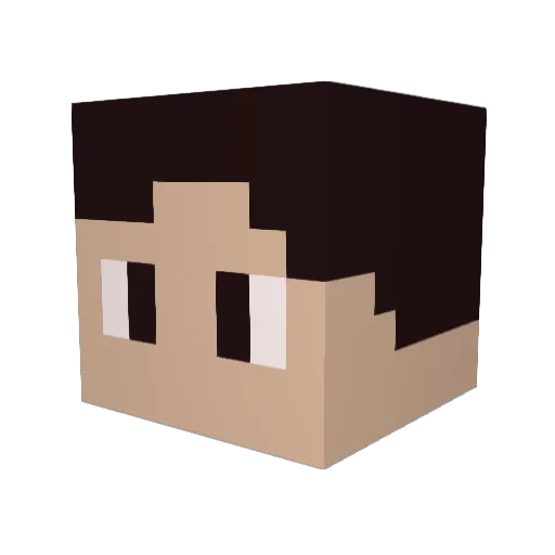 edaldinho Minecraft avatar head, 3D render