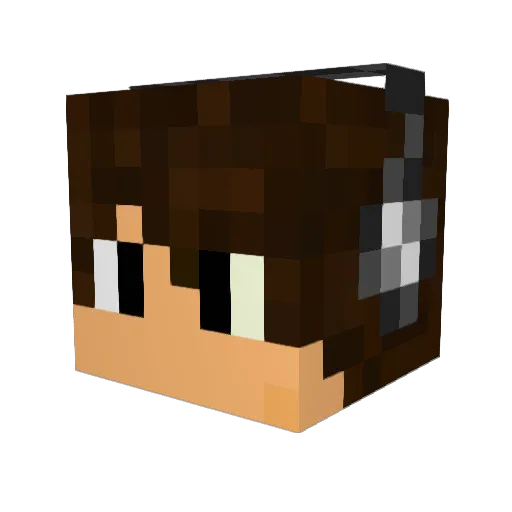 edamame007 Minecraft avatar head, 3D render