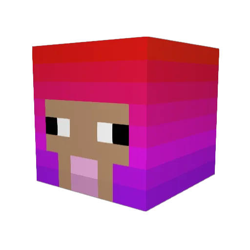 edamame_35 Minecraft avatar head, 3D render