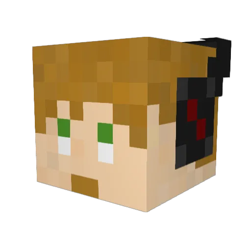 edb24 Minecraft avatar head, 3D render