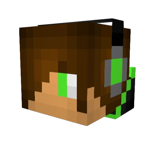 edb53 Minecraft avatar head, 3D render