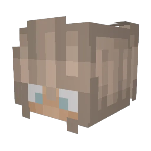 eddaqtvl Minecraft avatar head, 3D render