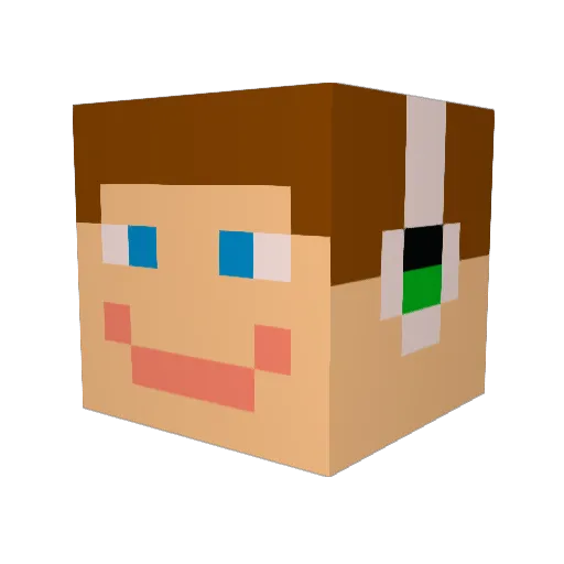 eddie5333 Minecraft avatar head, 3D render