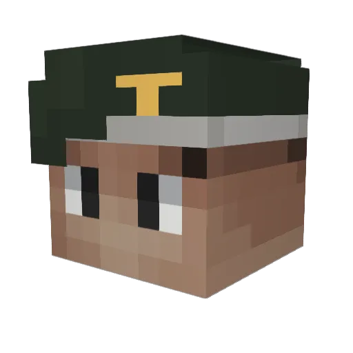 eddiecraft_23 Minecraft avatar head, 3D render