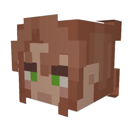 eddienygma Minecraft avatar head, 3D render