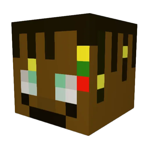 eddietv Minecraft avatar head, 3D render