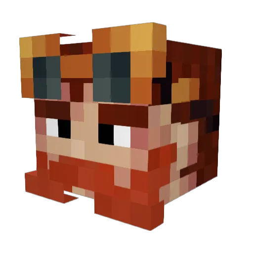 eddorama Minecraft avatar head, 3D render