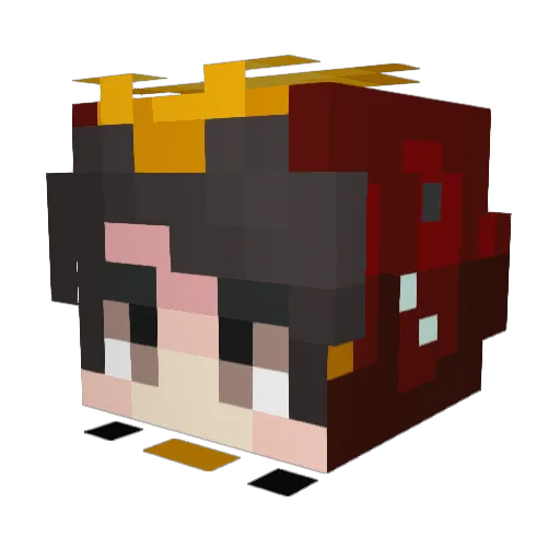 eddystark Minecraft avatar head, 3D render