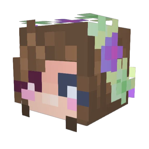 edendiane Minecraft avatar head, 3D render