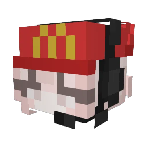 edgeability Minecraft avatar head, 3D render