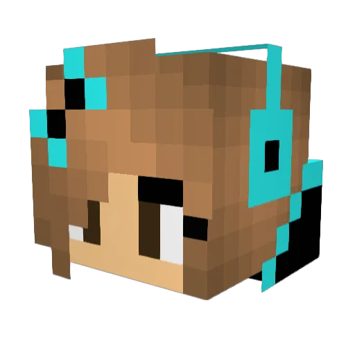 edgedog Minecraft avatar head, 3D render