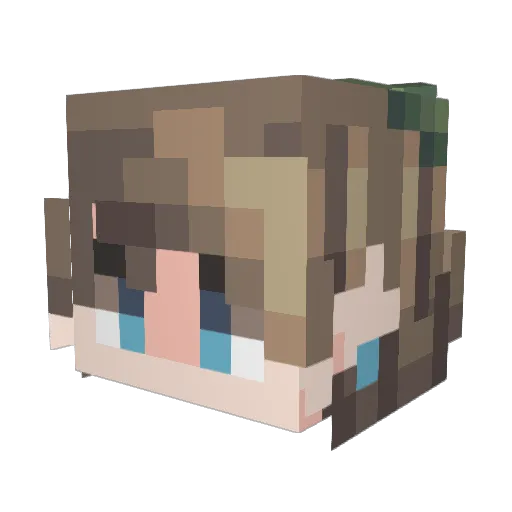 edgytrxsh Minecraft avatar head, 3D render