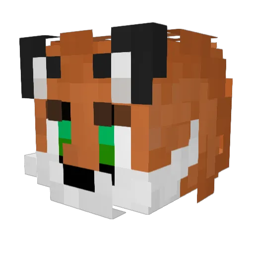 edhardcorepl Minecraft avatar head, 3D render