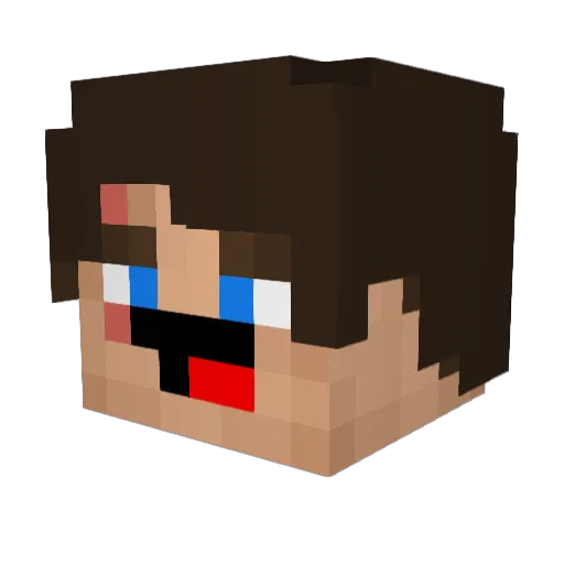 edhs Minecraft avatar head, 3D render