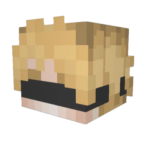 edinaldoo Minecraft avatar head, 3D render