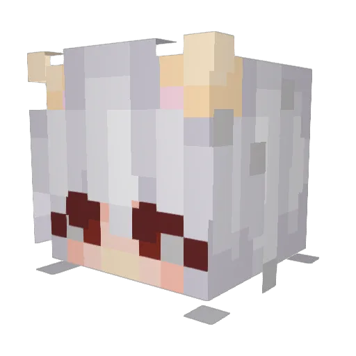 edinayc Minecraft avatar head, 3D render