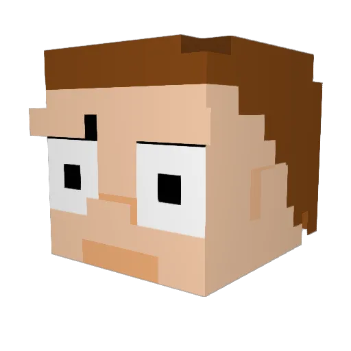 edinsky Minecraft avatar head, 3D render