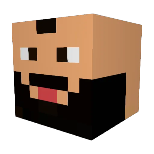 edisonkoo Minecraft avatar head, 3D render