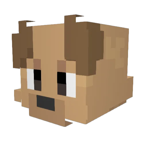 edital Minecraft avatar head, 3D render
