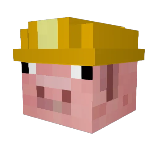 editbot Minecraft avatar head, 3D render
