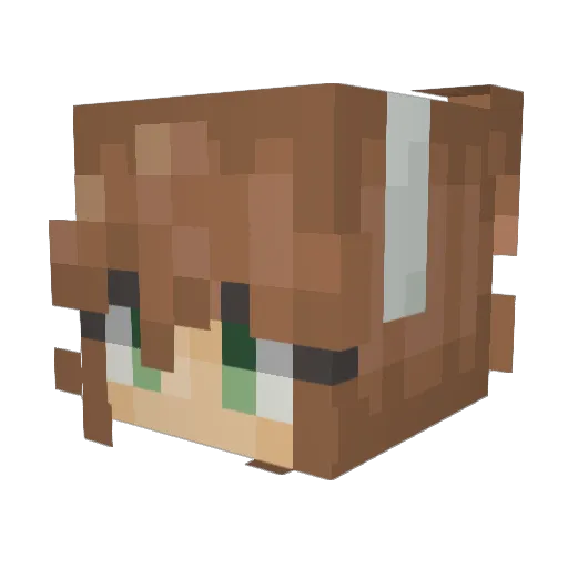 edith__x Minecraft avatar head, 3D render