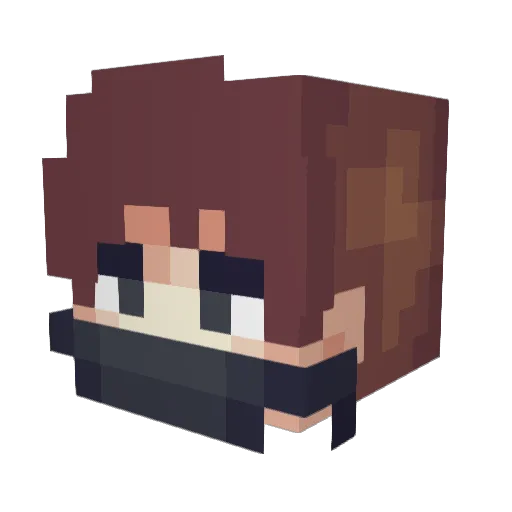 editkind Minecraft avatar head, 3D render