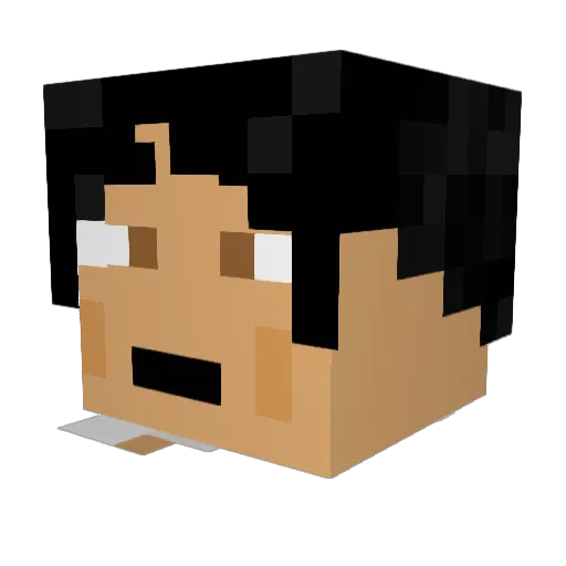 editor987 Minecraft avatar head, 3D render