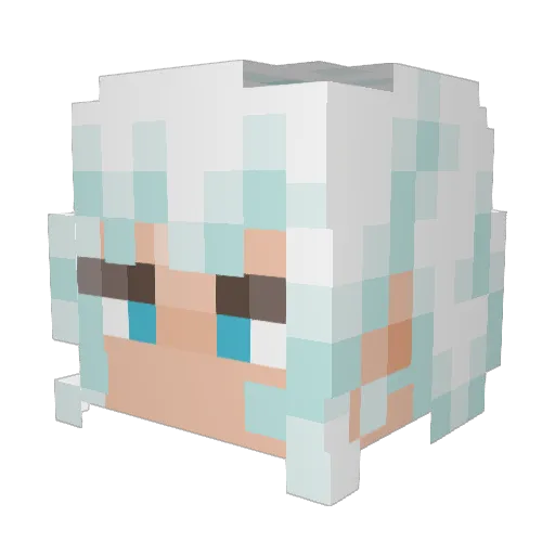 edjar Minecraft avatar head, 3D render