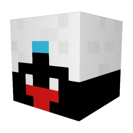 edjlet Minecraft avatar head, 3D render