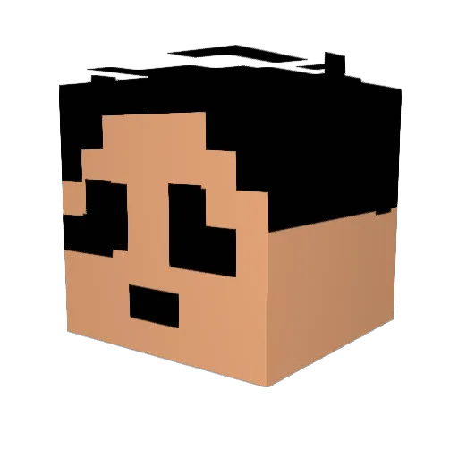 edlekaka Minecraft avatar head, 3D render