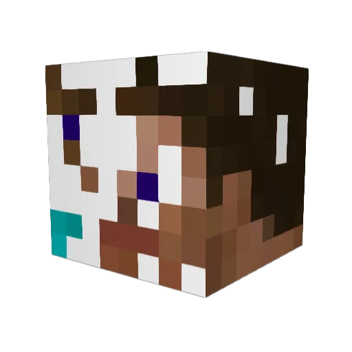 edliv_11 Minecraft avatar head, 3D render