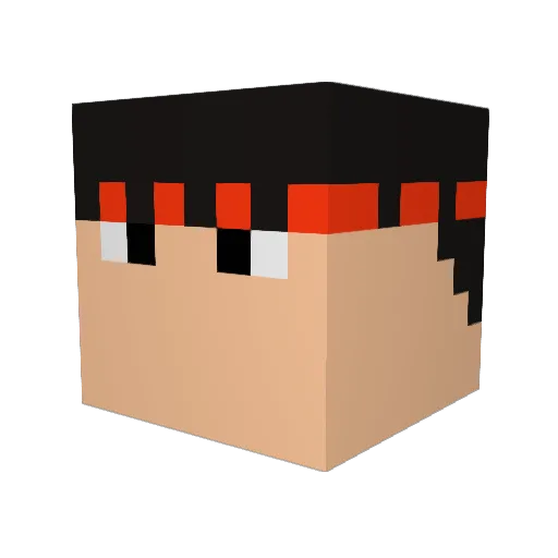 edm3sh Minecraft avatar head, 3D render