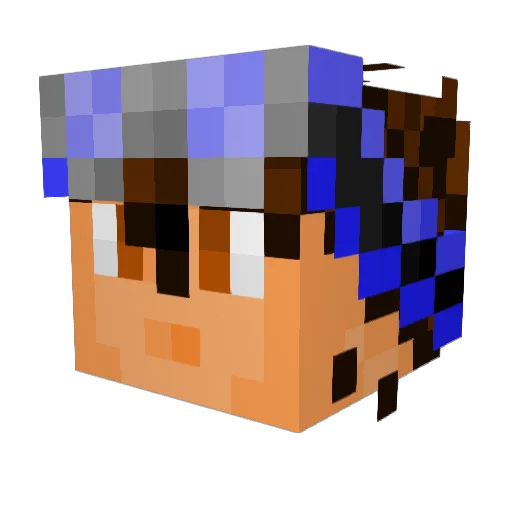 edmundncd Minecraft avatar head, 3D render