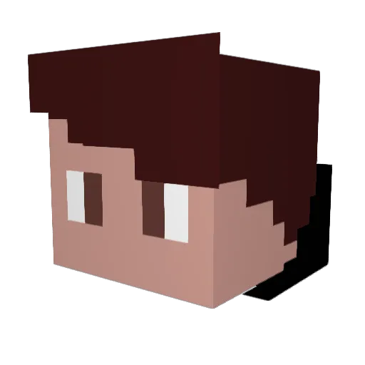 edoPa32 Minecraft avatar head, 3D render