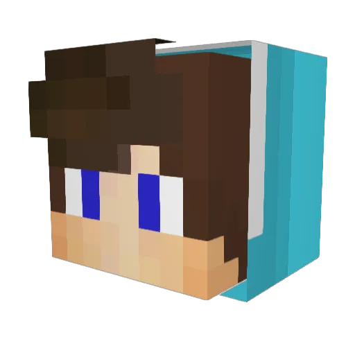 edomontonia Minecraft avatar head, 3D render