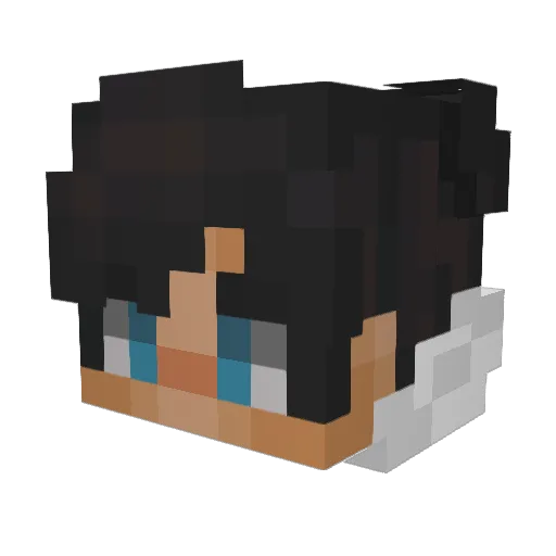 edou2 Minecraft avatar head, 3D render