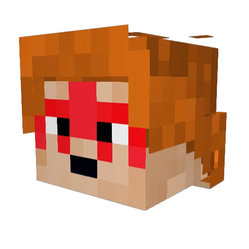 edrftgbhnj Minecraft avatar head, 3D render
