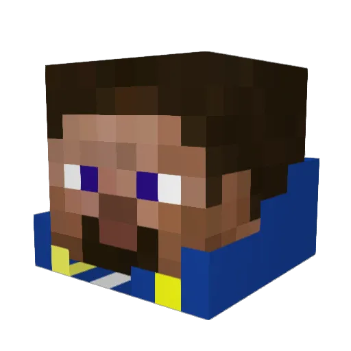 edsali1 Minecraft avatar head, 3D render