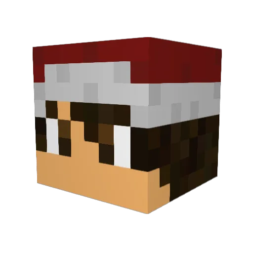 edu101010 Minecraft avatar head, 3D render