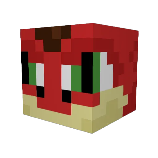 eduartino Minecraft avatar head, 3D render