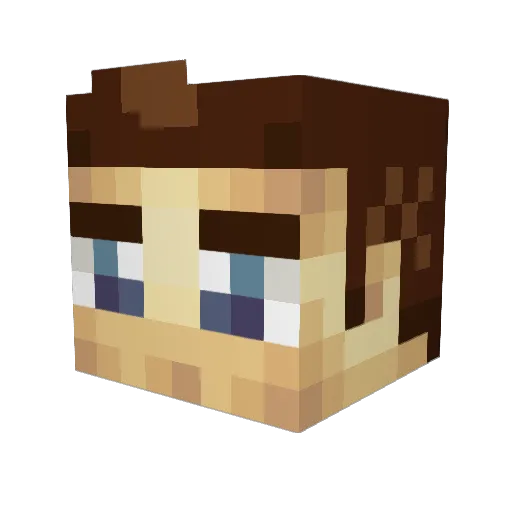edubiya Minecraft avatar head, 3D render