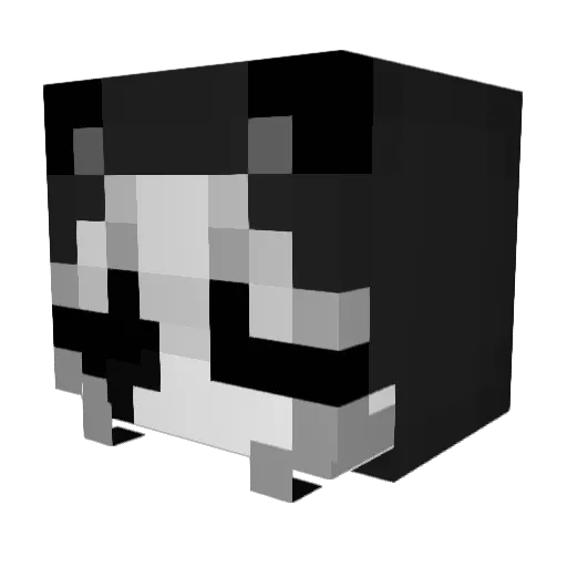 edubw Minecraft avatar head, 3D render