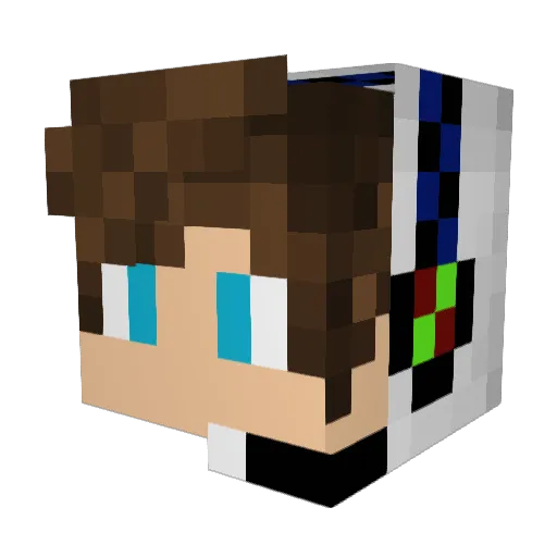 edufran Minecraft avatar head, 3D render