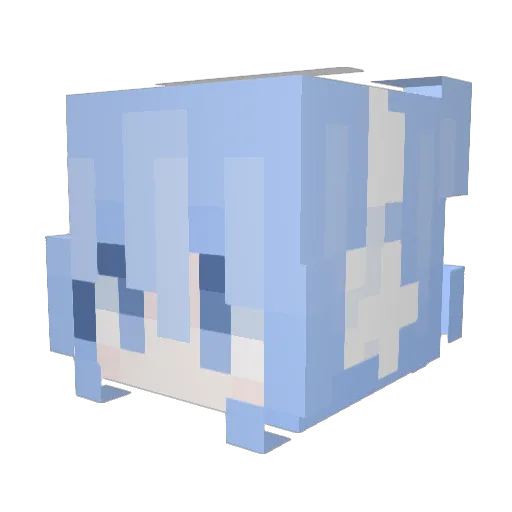 edukwy Minecraft avatar head, 3D render