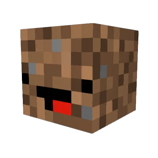 edun2 Minecraft avatar head, 3D render