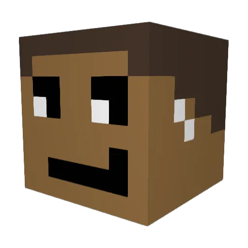 eduneg Minecraft avatar head, 3D render